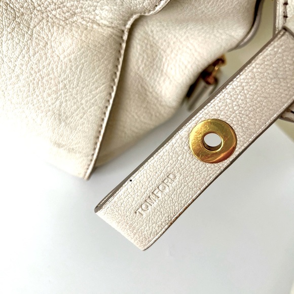 XL Tom Ford Signature Jet Set Gold Tortoise Ivory Luxury Travel Bag - Picture 15 of 16